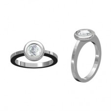 Item No.: 645-453 Ring with AA grade CZ