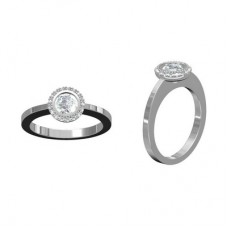 Item No.: 645-454 Ring with AA grade CZ